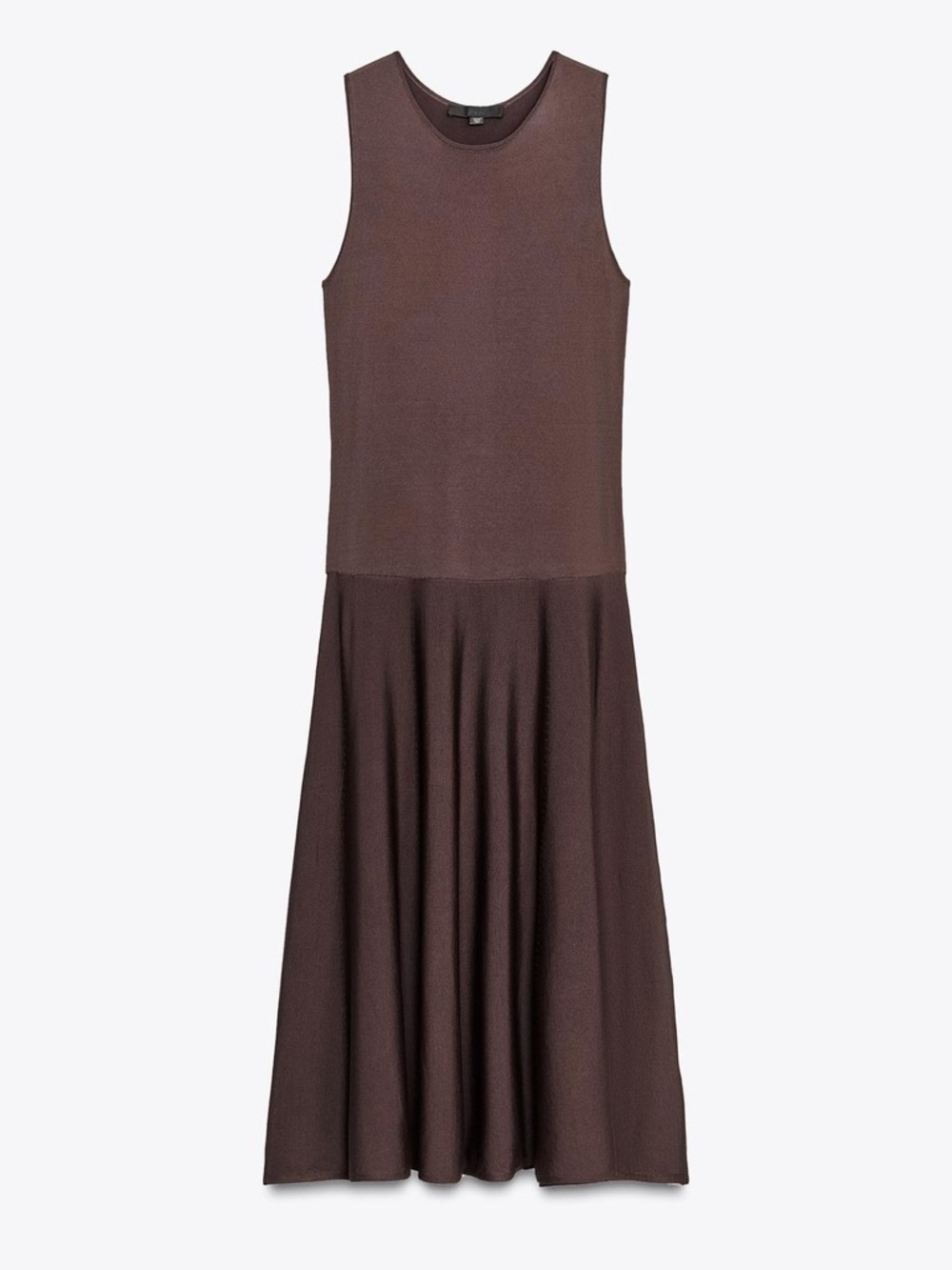 ZARA Aubergine knit midi dress. S NWT